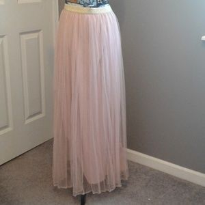 Pink tulle skirt
